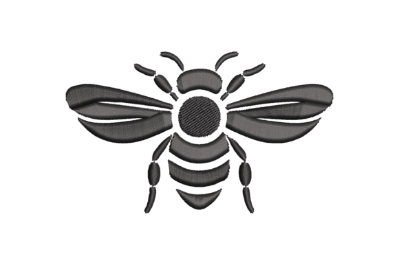 Bee Silhouette Embroidery Design