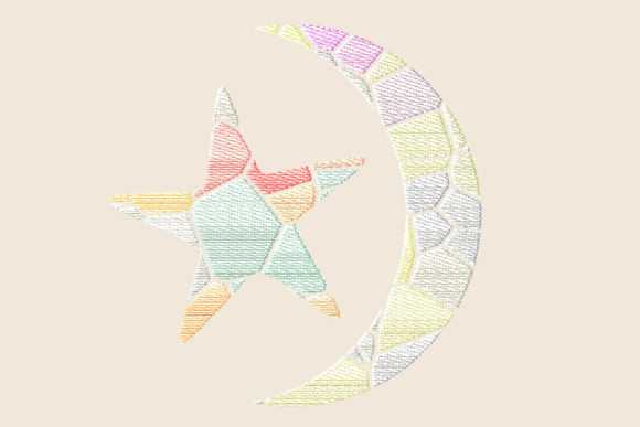 Crescent Moon and Star Mosaic