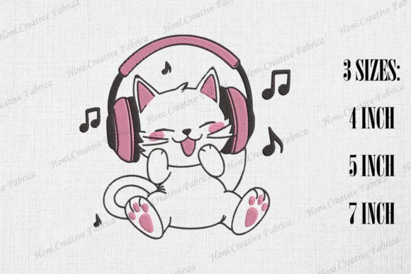 Cute Cat Loves Music