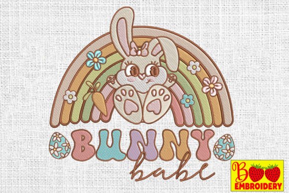 Easter Bunny Babe Rainbow Designs