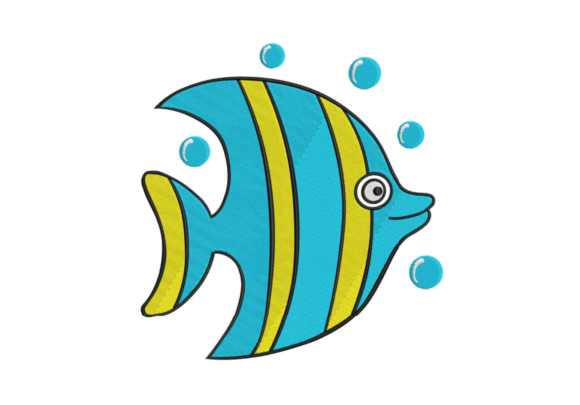 Fish and Bubbles: A Vibrant Holiday Embroidery Pick