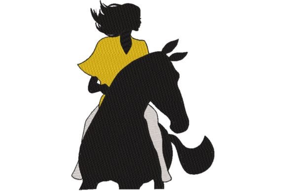 Girl on a Black Horse