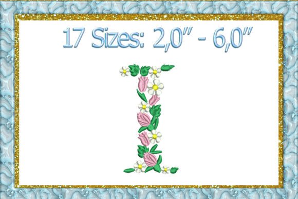 Letter I Monogram: A Floral Holiday Embroidery Staple