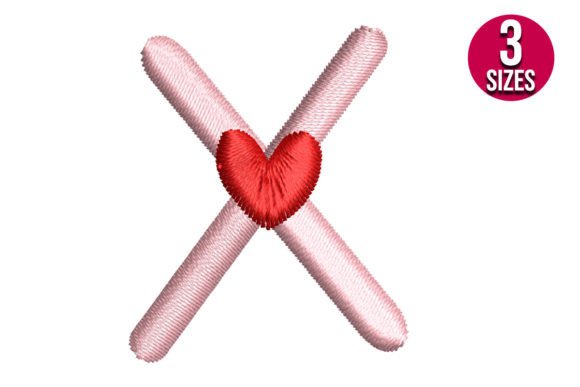 Letter X with Heart: A Smart Embroidery Choice for Small Business Branding