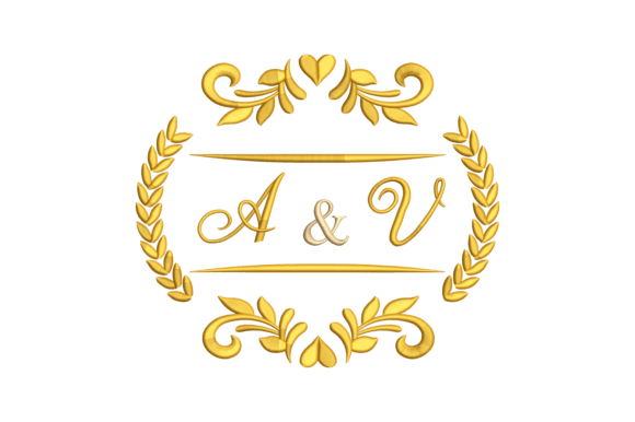 Monogram Letters a and V: A Thoughtful Wedding Monogram Review