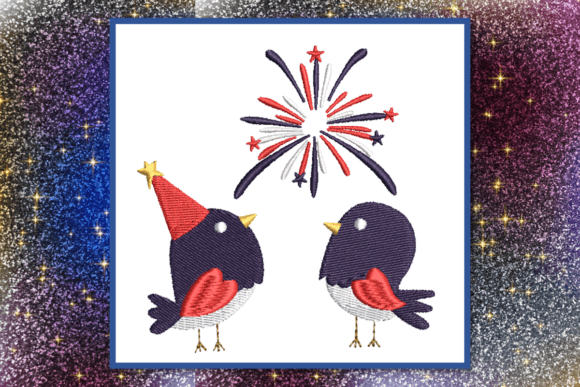 Patriotic Birdie-Fireworks