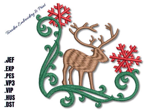 Reindeer and Snowflakes