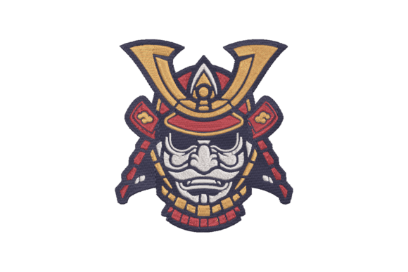Samurai Embroidery Design