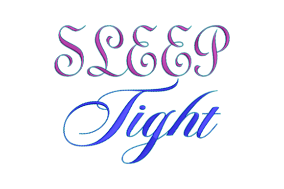 Sleep Tight Embroidery Design