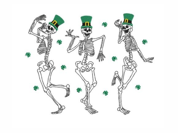 St. Patricks Day Dancing Skeletons