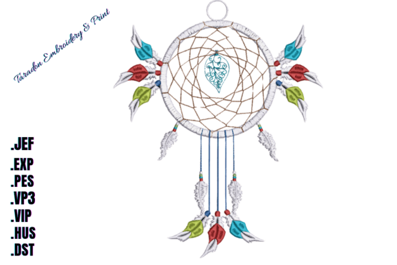 White Dream Catcher with Gem